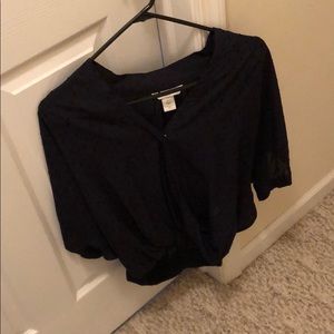 Navy blue women’s dress shirt